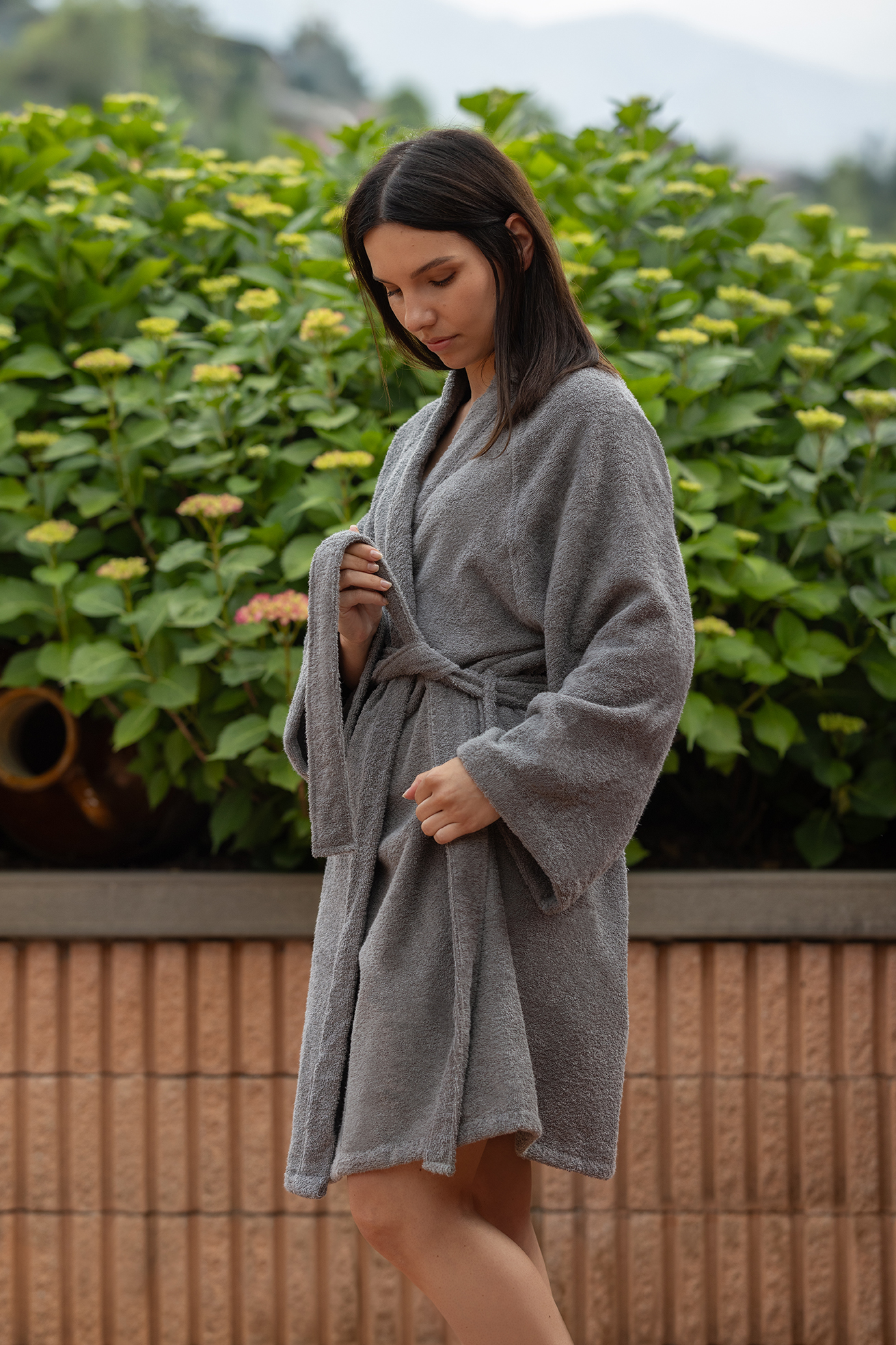 Accappatoio Modello Kimono Grigio