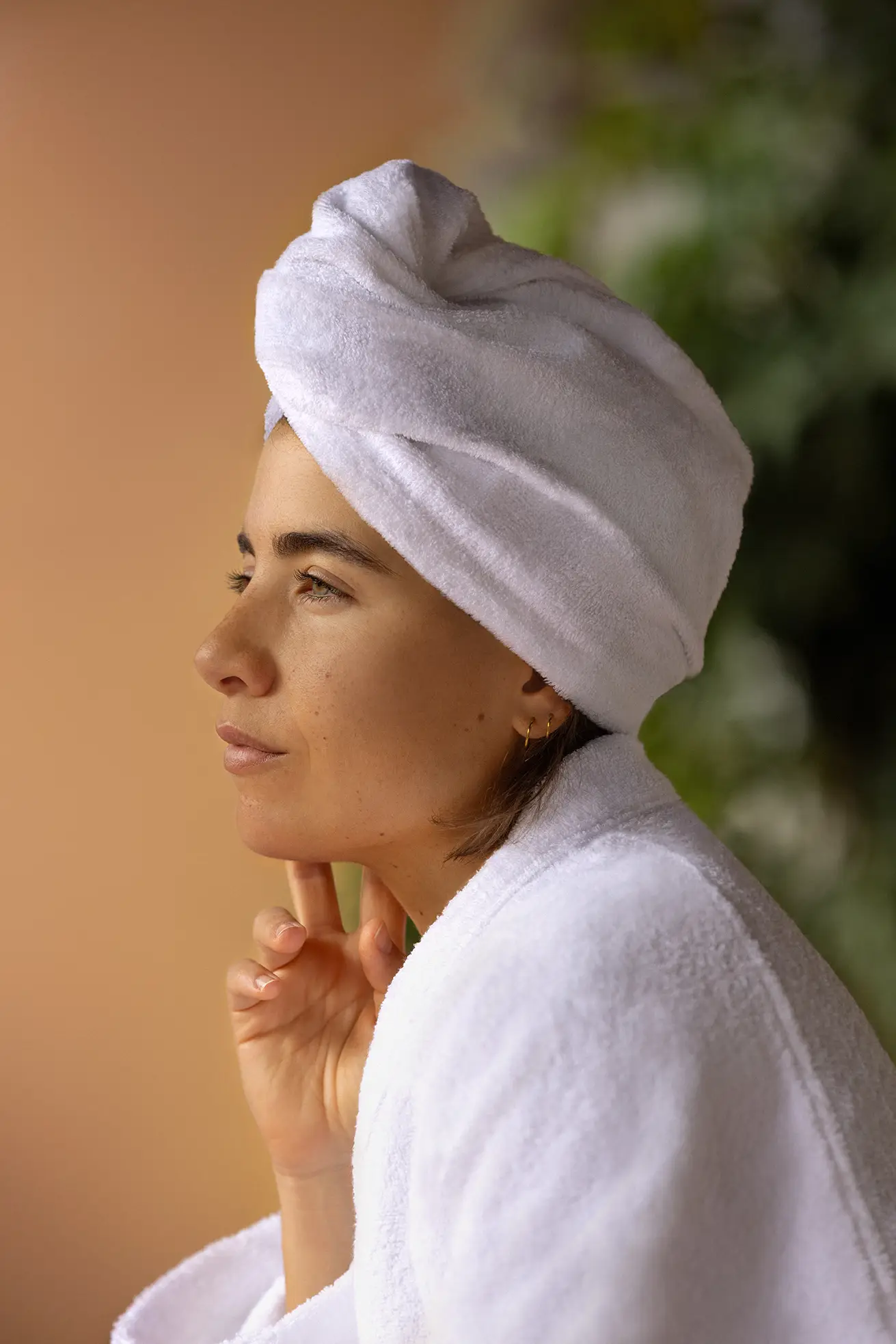 Turbante Capelli Bianco In Spugna